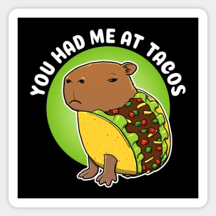 You had me at tacos Cartoon Capybara Taco Sticker